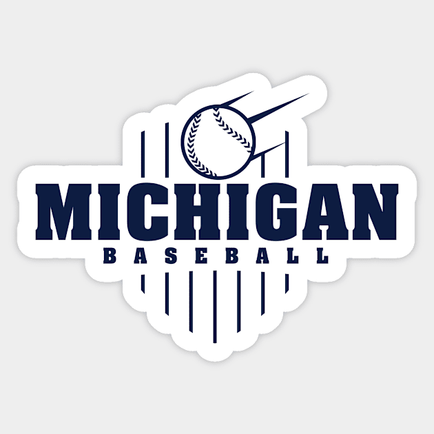 Michigan Baseball Sticker by Toogoo